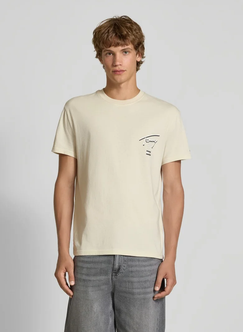 تومي جينز تيشيرت جيرسي بشعار خلفي مميز